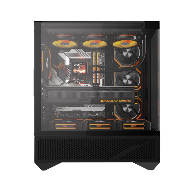 Kasë Darkflash DY460 / ATX Mid-Tower / 4x120mm ARGB / USB Type-C / Xham i Temperuar – Zezë - 3