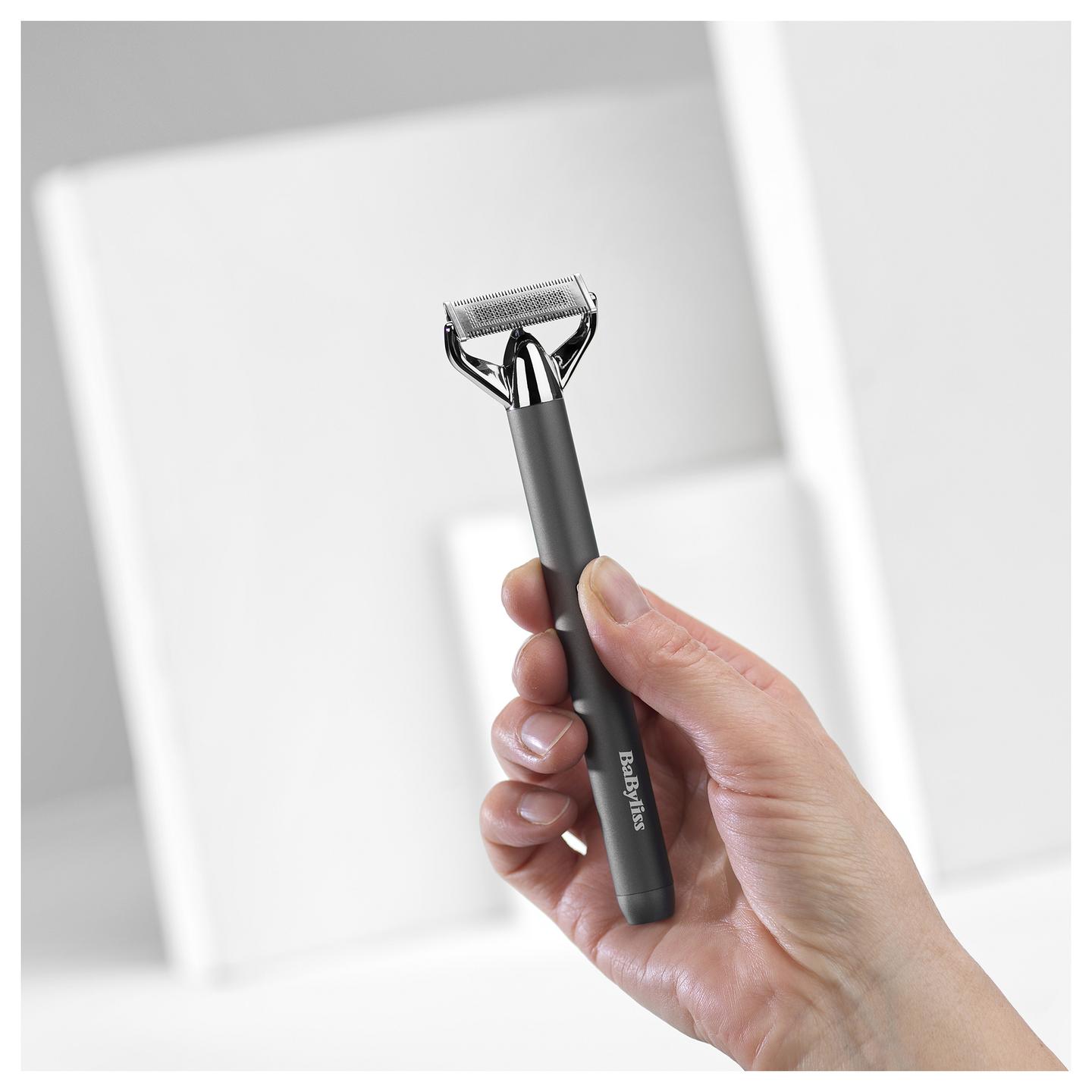 Makinë e rrojës dhe trimer BaByliss X-Blade OT996E / Japanese Steel / 0.2 mm / Wet & Dry / USB-C / 45 Min – Argjend - 8