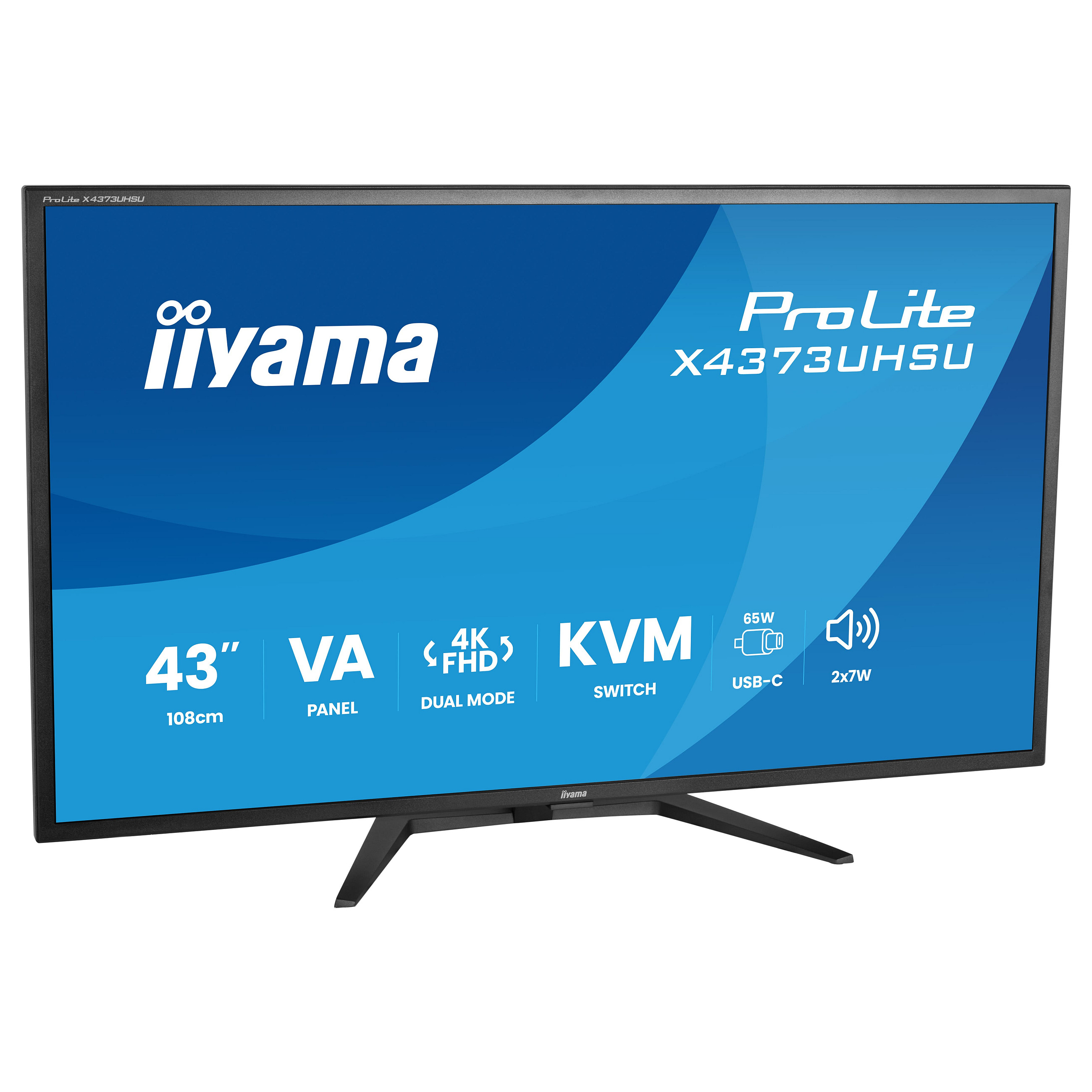 Monitor iiyama ProLite X4373UHSU-B2 / 43"/ 4K Ultra HD VA LED / 60Hz / 3ms / HDMI+DP - Zezë - 3
