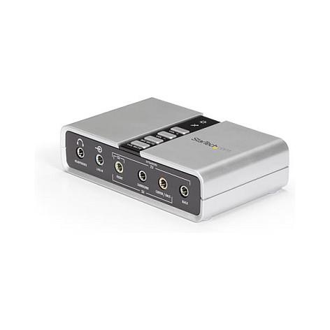 Kartë e Zërit StarTech.com ICUSBAUDIO7D, USB 2.0, 7.1 Kanale, S/PDIF, C-Media CM6206 - Gri
