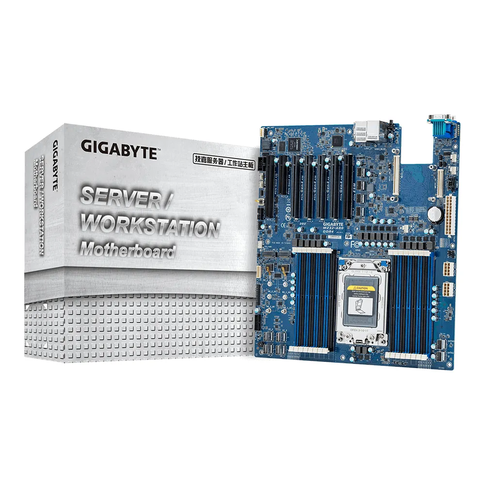 Pllakë Amë Gigabyte MZ32-AR0 / AMD SP3 / DDR4 / E-ATX / 1GbE LAN