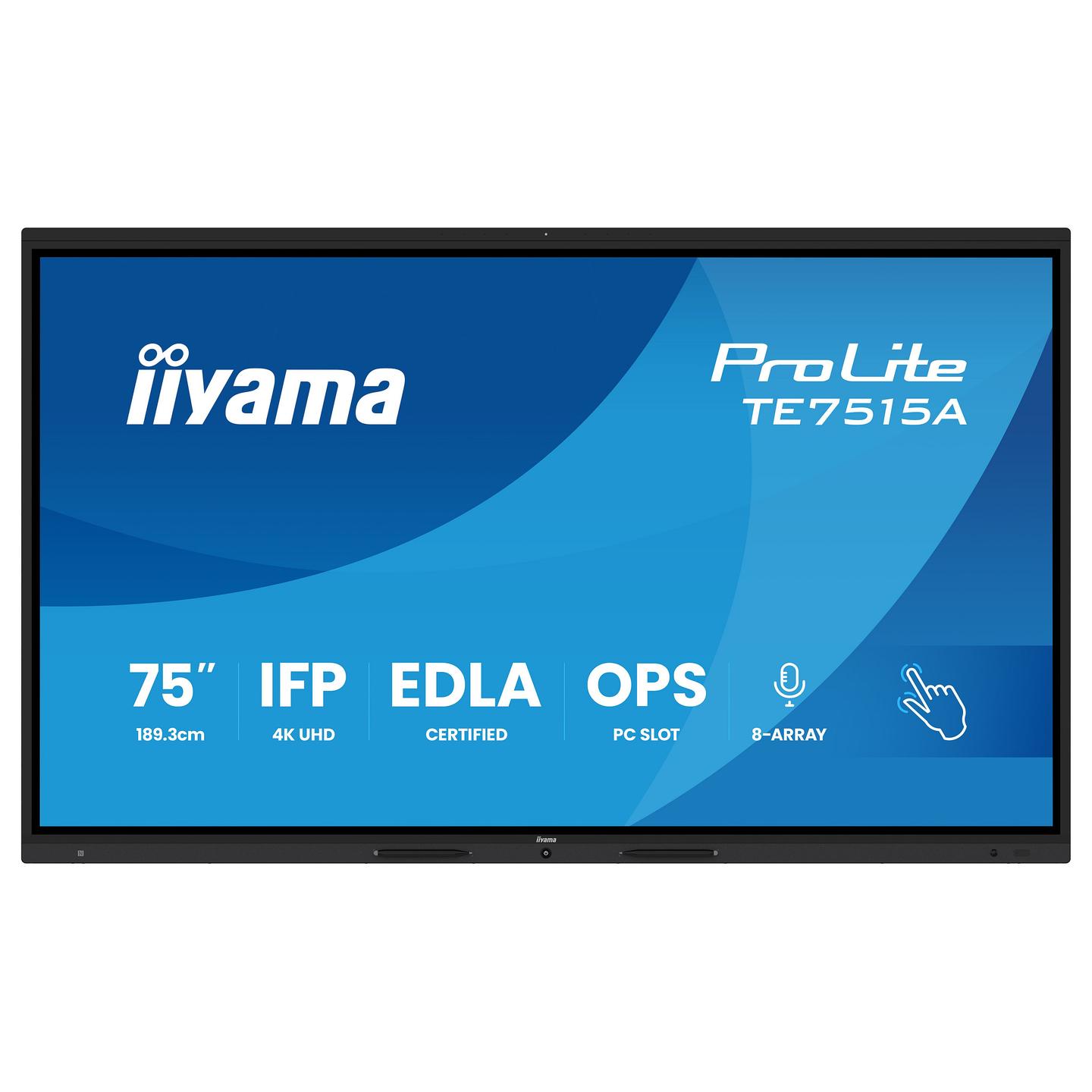 Interaktiv (Smart Board) iiyama ProLite TE7515A-B2AG, 75", 4K UHD, VA, 8GB, 128GB - Zezë