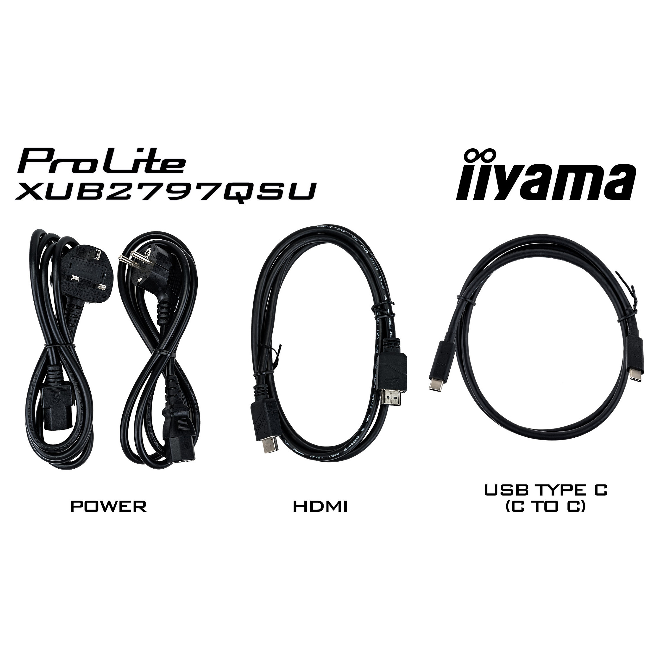 Monitor IIYAMA XUB2797QSU-W2 / 27″ / 2560×1440 / 100Hz / IPS / I bardhë - 14
