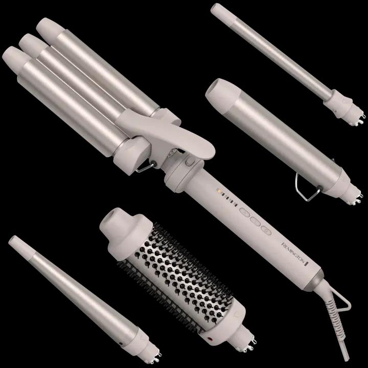 Stiluese për flokë për kaçurrela Remington Trendology CI41MS5 / 5-në-1 / Tourmaline Ceramic / 5 Temperatura / 130-210°C / LED – Bezhë