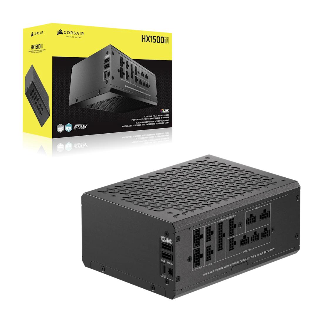 Furnizues Energjie Corsair HX1000i SHIFT / CP-9020265-EU / 1000W / ATX 3.1 / PCIe 5.1 / Fully-Modular - Zezë