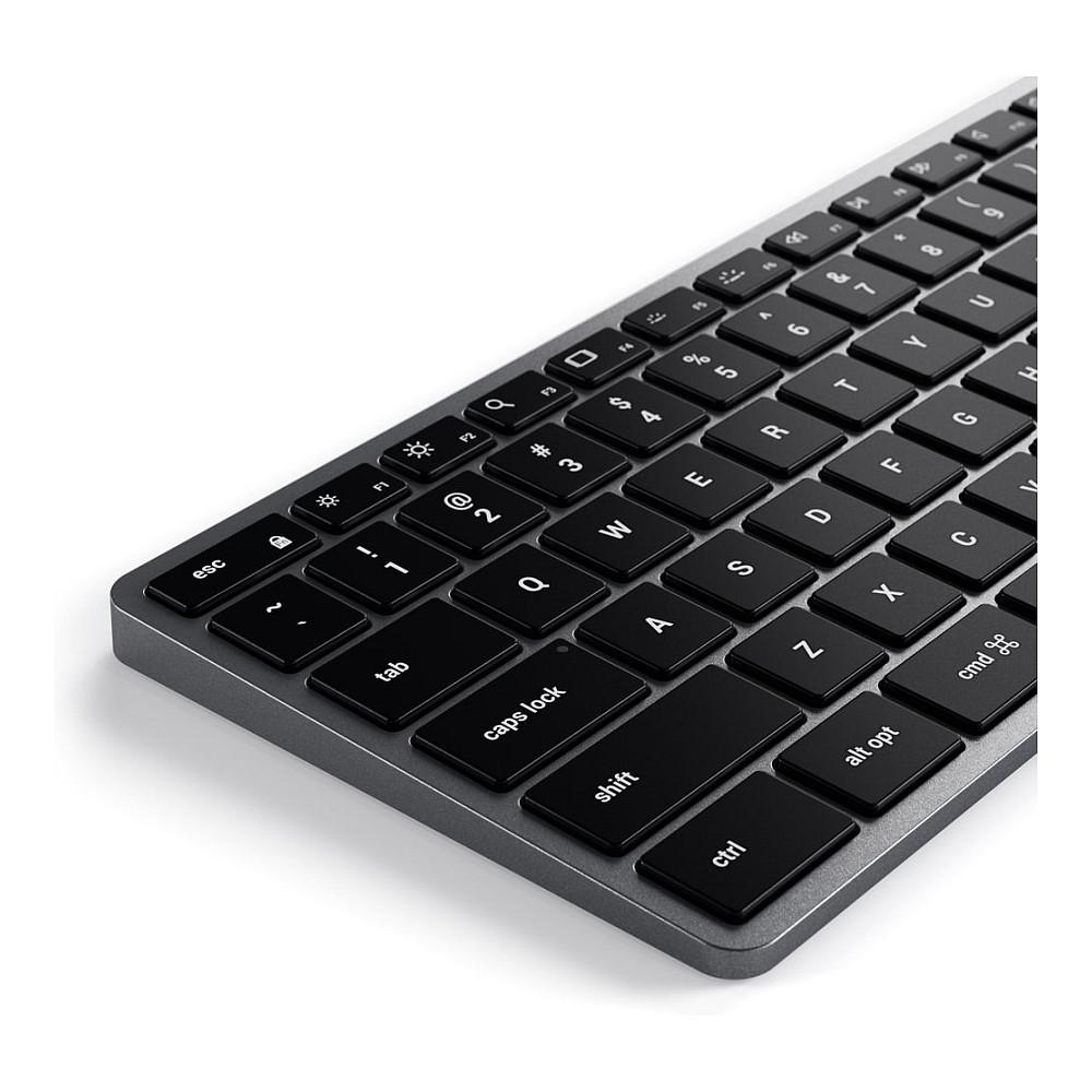Tastierë Pa kabllo Satechi Slim X3 / Full-Size / QWERTZ Gjerman / Bluetooth / 4 Paisje / USB-C - Zezë/Hiri - 4