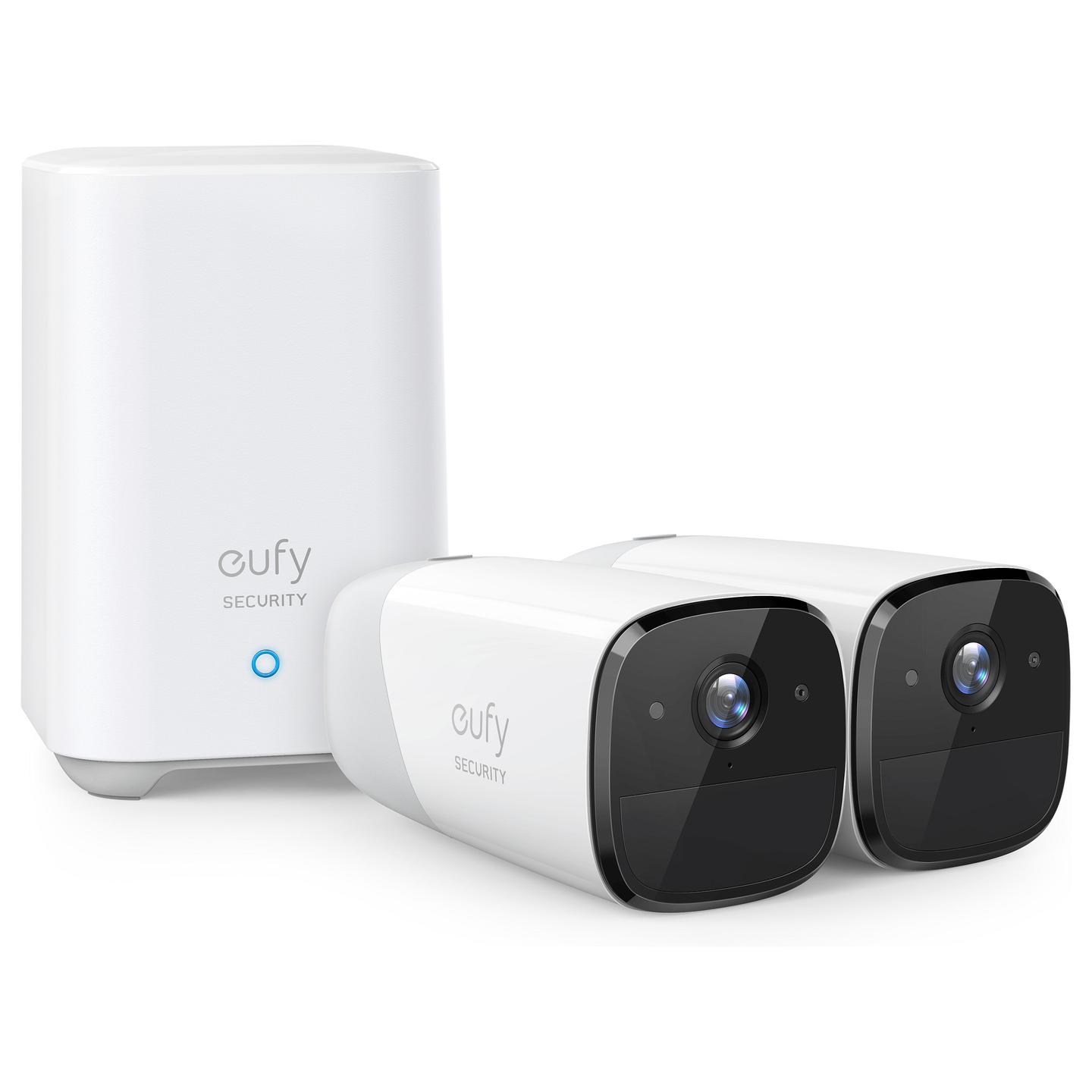 Kamerë Sigurie IP CCTV Eufy eufyCam 2 Pro 2-Cam Kit + HomeBase 2, 2K, 140°, Wi-Fi, IR, IP67 - Bardhë - 2