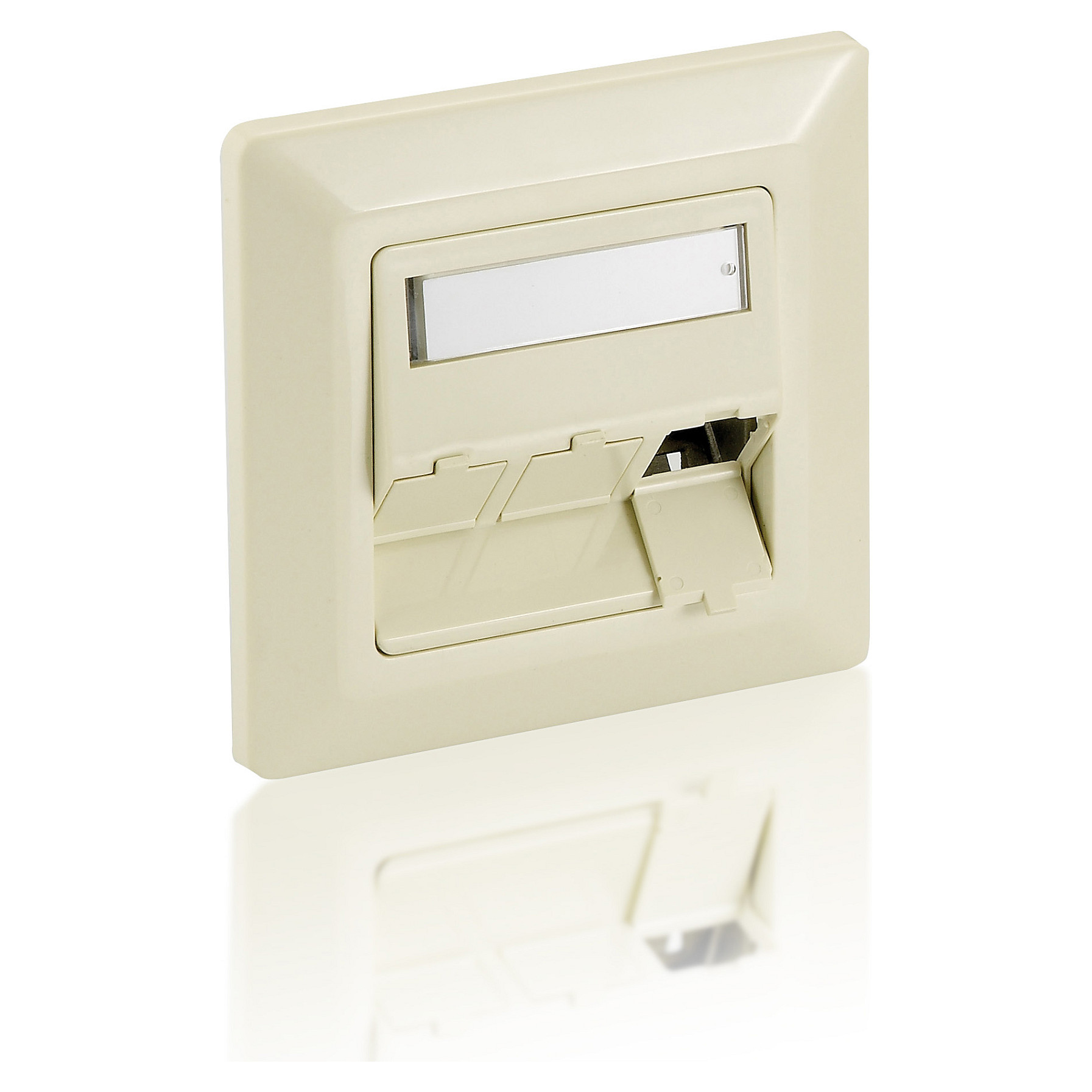 Aksesorë për rrjet Equip / Flush Mount Box + Faceplate / 3x Keystone / 45° Angle - 1