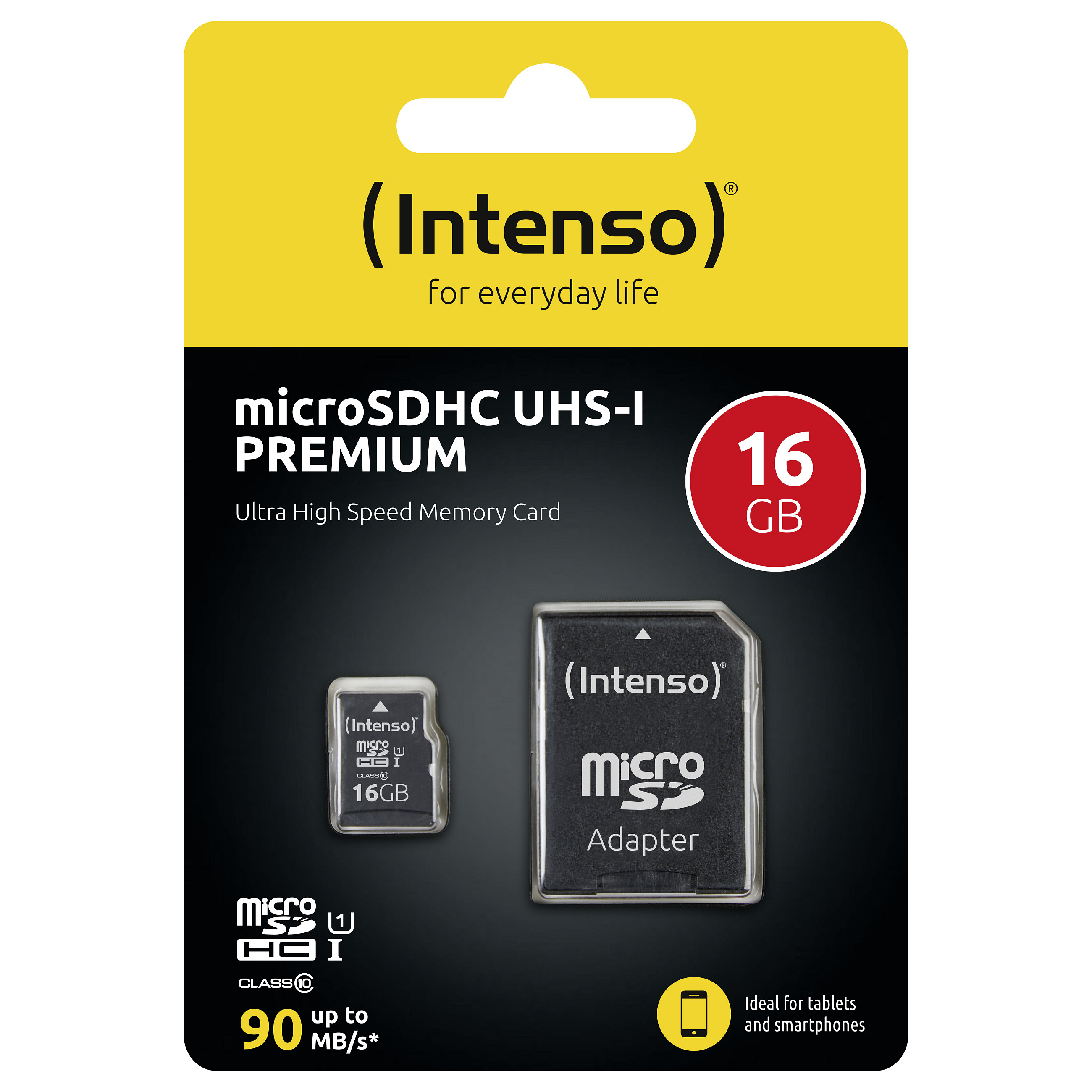 Kartë Memorie SD Intenso UHS-I Premium / 3423470 / 16GB / microSDHC / UHS-I U1 / Class 10 / 90MB/s - Zezë - 4