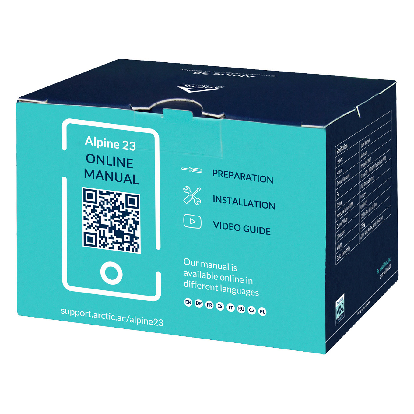 Ftohës për procesor K ARCTIC Alpine 23 / AMD-AM4/AM5 - 8