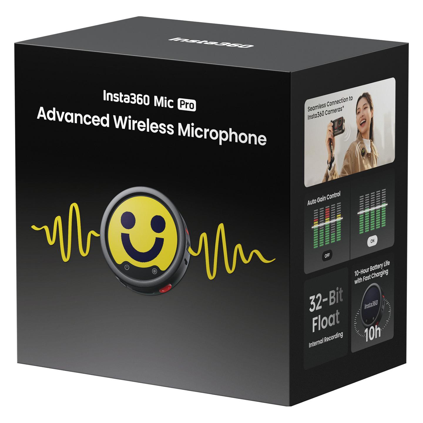 Aksesor për Mikrofon Insta360 Mic Pro Transmitter / 3 Mikrofona / 48 kHz / 32-bit Float / 32GB - Grafit - 10
