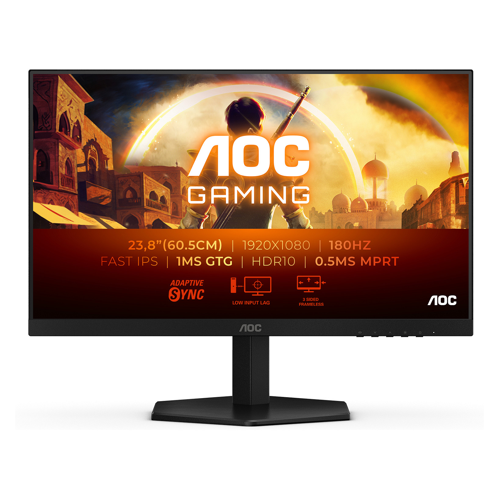 Monitor Gaming AOC 24G42E / 24"/ Full HD Fast IPS / LCD / 180Hz / 1ms / HDMI+DP - Zezë - 1
