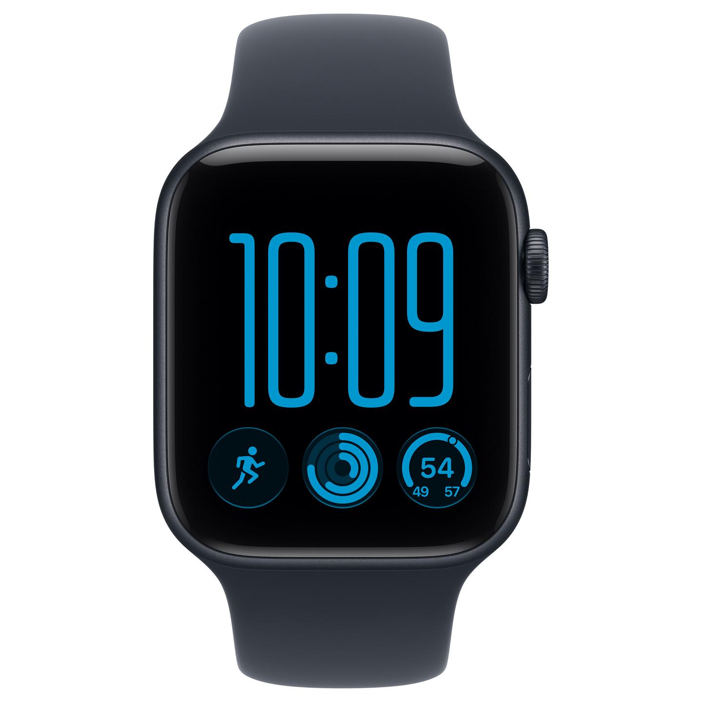 Apple Watch SE 3, 44mm, GPS, Midnight Aluminium, Navy Blue Sport Band - S/M - 2