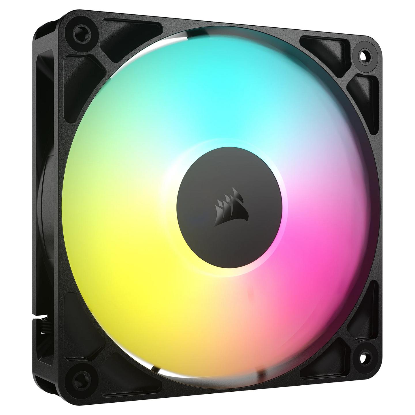 Ftohës për Kasë Corsair RS120 ARGB / 120mm / 420-2100 RPM / ARGB / PWM – Zezë
