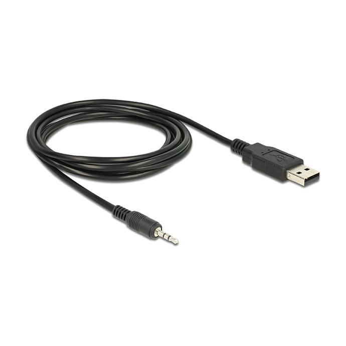 Kabllo USB DeLOCK 83789, USB-A në TTL, jack 2,5 mm, FTDI FT232RL, 1,8 m - Zezë - 1