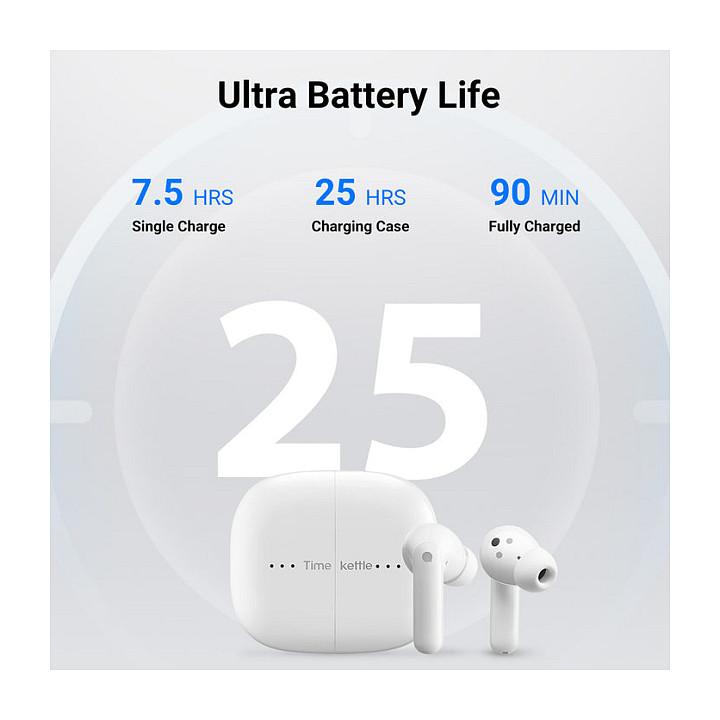 Kufje pa kabllo Timekettle M3 Translator / Bluetooth 5.2 / ANC / Mikrofon / 25 orë / USB-C - Bardhë - 10