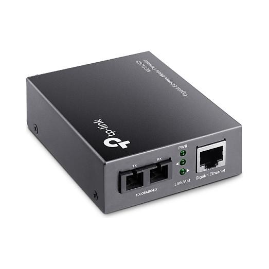 Konvertues Media TP-Link MC210CS, Gigabit Ethernet, Single-Mode Fibër Optike, SC/UPC, 1310nm, deri në 20km - Zezë - 2