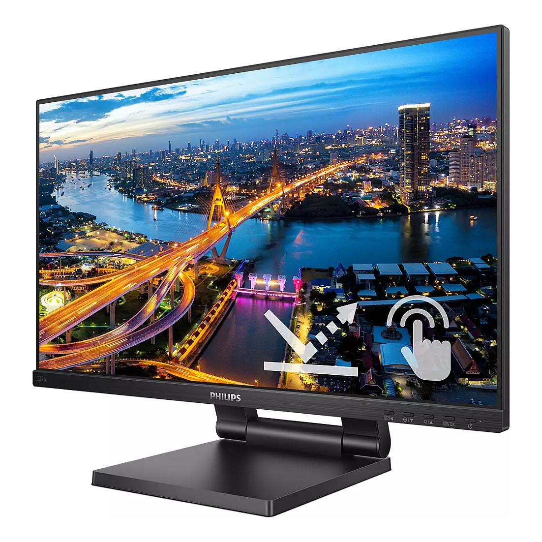 Monitor Philips B Line 222B1TC/00, 21.5", FHD IPS Touch, 75Hz, 4ms, HDMI+DP+VGA - Zezë - 4