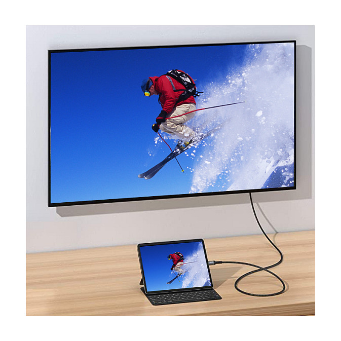 Kabllo Adapter Equip USB-C & HDMI 4K30Hz 1.00m / e zezë - 5