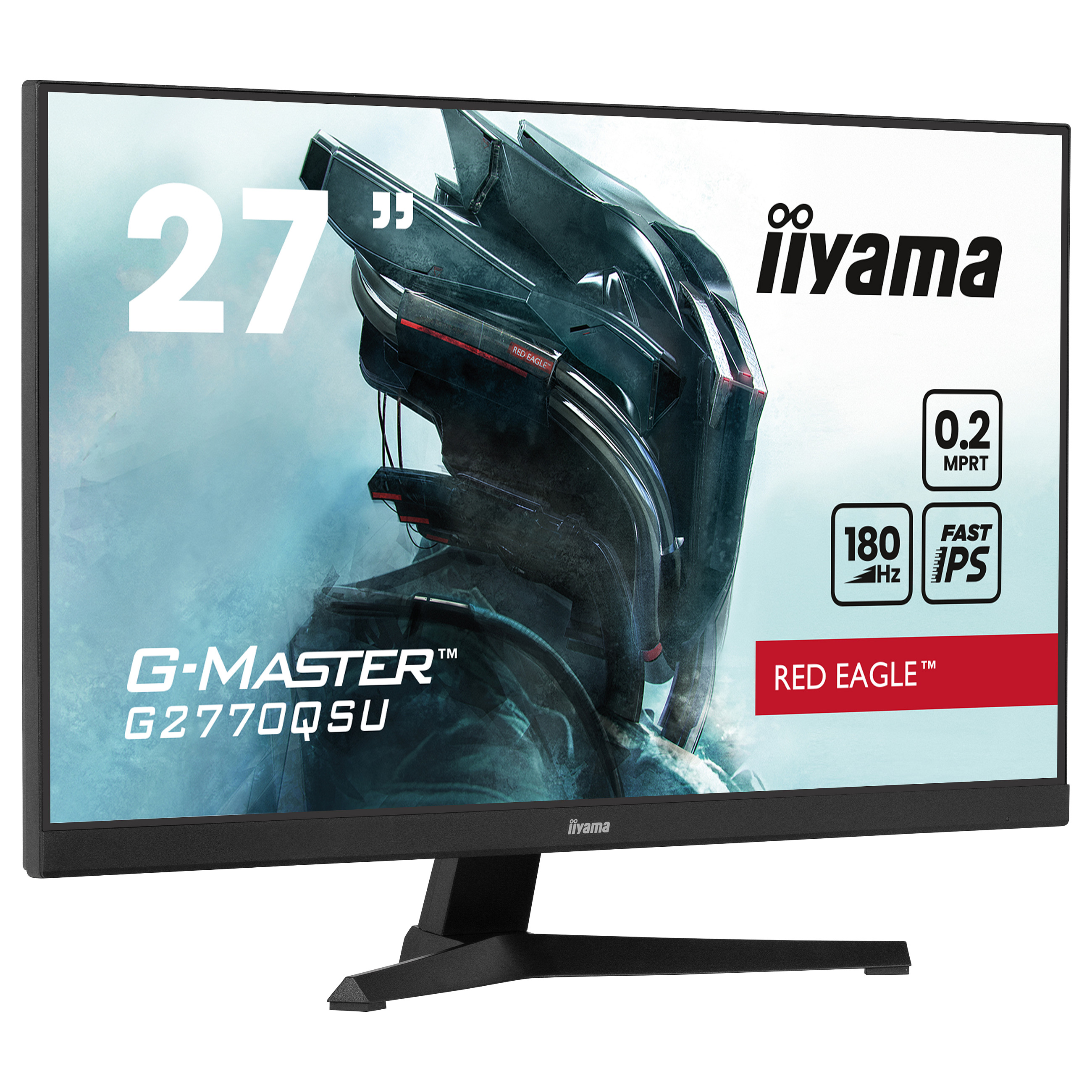 Monitor Gaming Iiyama G-Master G2770QSU-B6 / 27" / WQHD Fast IPS / 180Hz / 0.2ms / HDMI+DP+USB - Zezë