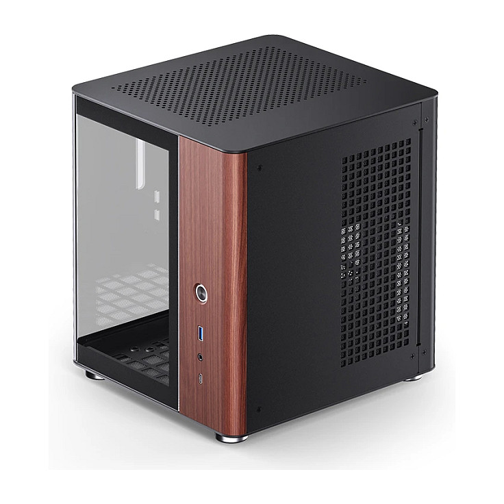 Kasë PC JONSBO TK-0 / Mini Tower / Mini-ITX / Tempered Glass / Wood - Zezë - 11