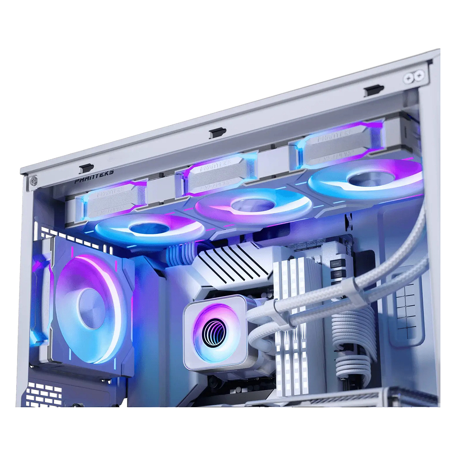 Ftohës Phanteks Glacier One 360D30 X2 DRGB / AIO / 360mm / 3x120mm D-RGB - Bardhë - 4