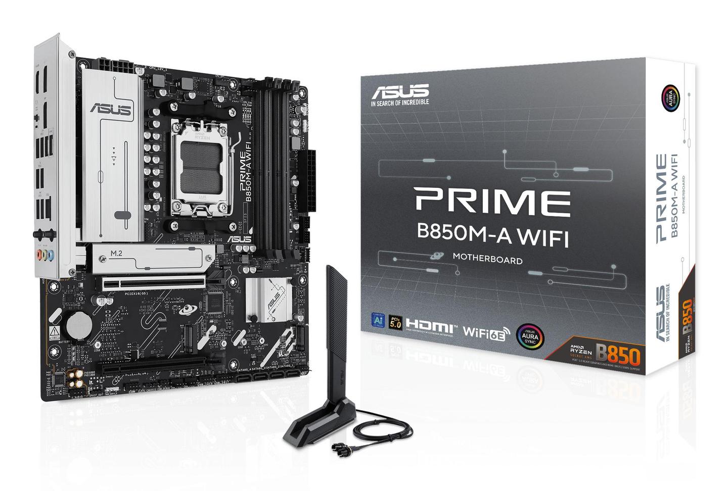 Pllakë Amë ASUS PRIME B850M-A WIFI / AMD B850 / AM5 / mATX / DDR5 / PCIe 5.0 / Wi-Fi 6E - 2