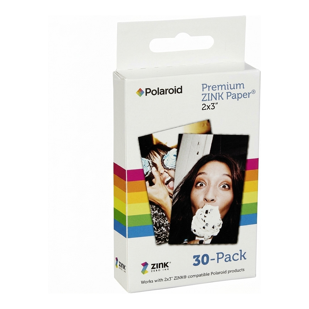Letër fotografike Polaroid Premium ZINK / 2x3" / 30 Fletë / 50x75mm / Zero Ink - Bardhë