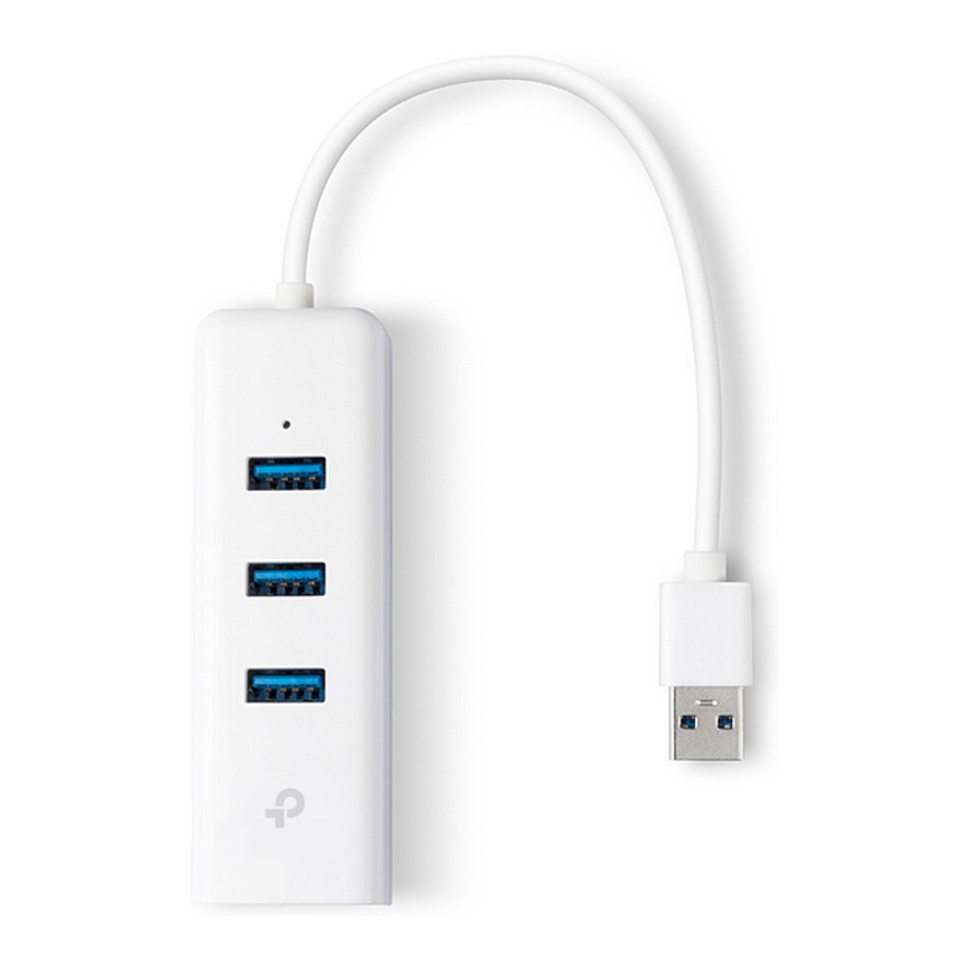 Aksesor për Kartë Rrjeti TP‑LINK UE330 / USB 3.0 / Gigabit Ethernet / 1× RJ45 + 3× USB 3.0 Hub - 1