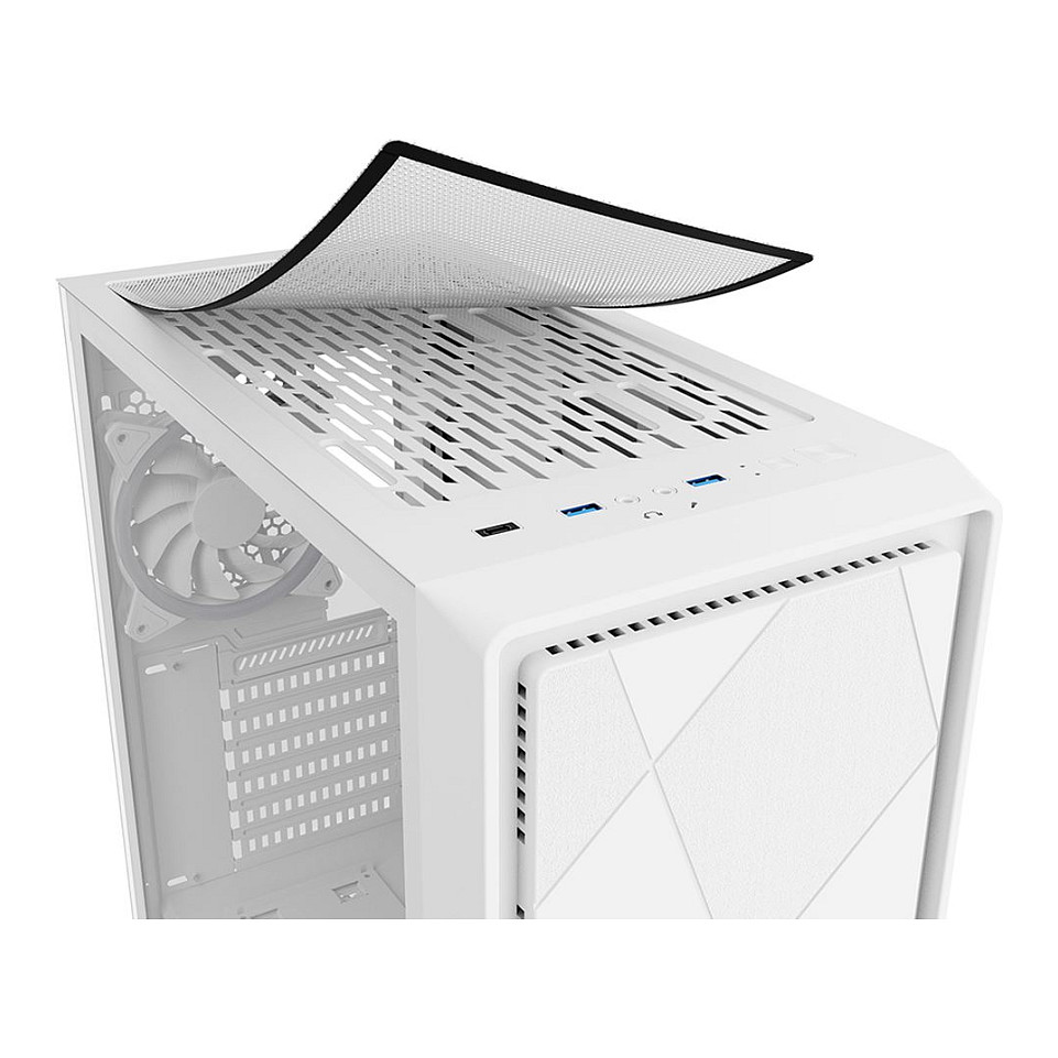 Kasë Midi Sharkoon VS8 RGB – Bardhë - 8