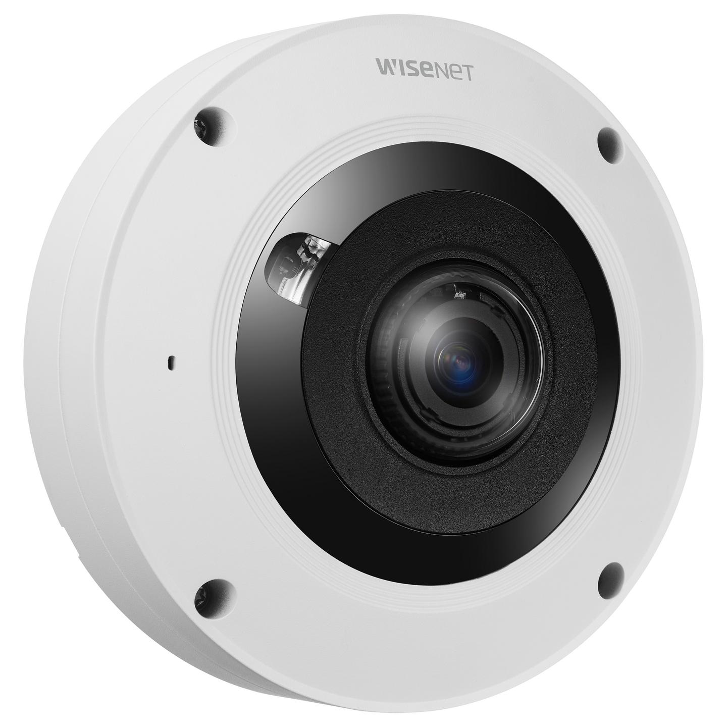 Kamerë Sigurie IP CCTV Hanwha Wisenet XNF-9013RV, 12MP, 1.08mm, 187°, Fisheye, AI, IR 13m, WDR 120dB, PoE+, MicroSD deri 1TB, IP66, IK10, NEMA 4X - Bardhë - 3