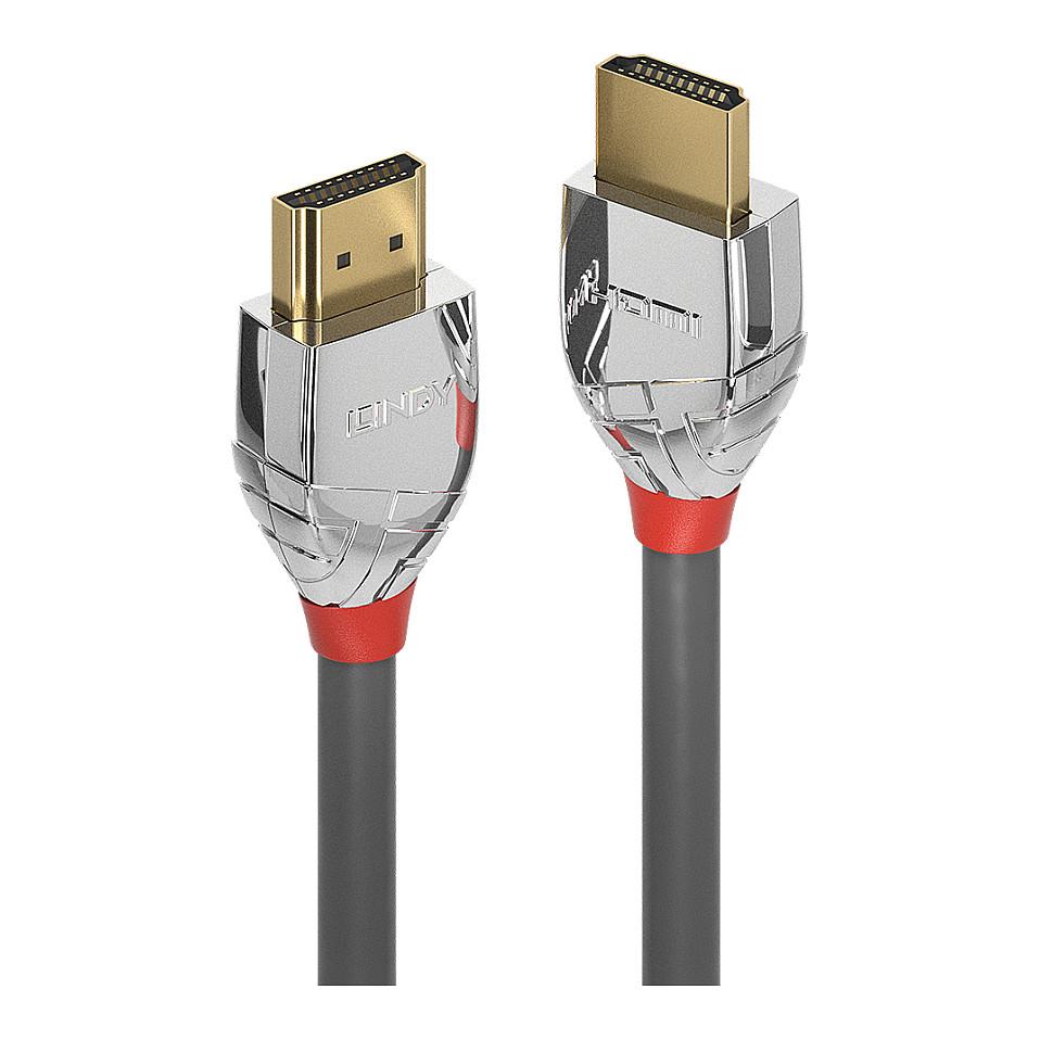 Kabllo HDMI Lindy 37871 / HDMI në HDMI / 1m / HDMI 2.0 / 4K 60Hz / High Speed - Gri/Argjend