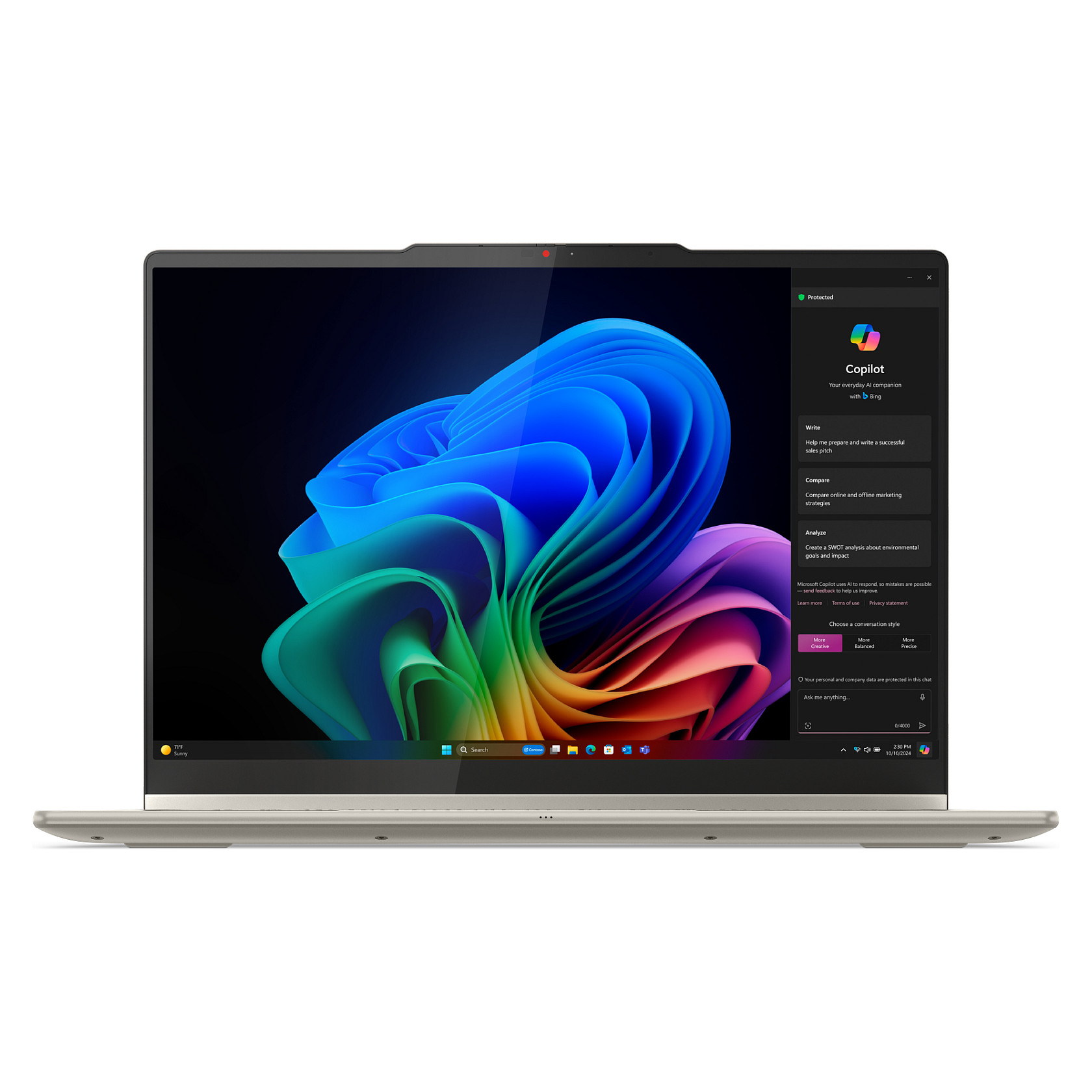 Laptop Lenovo Yoga 7i 2-in-1 / Ultra 5 226V / 16GB LPDDR5x / 1TB / 14" WUXGA OLED 60Hz / Arc Graphics 130V / DE  - Gri - 2