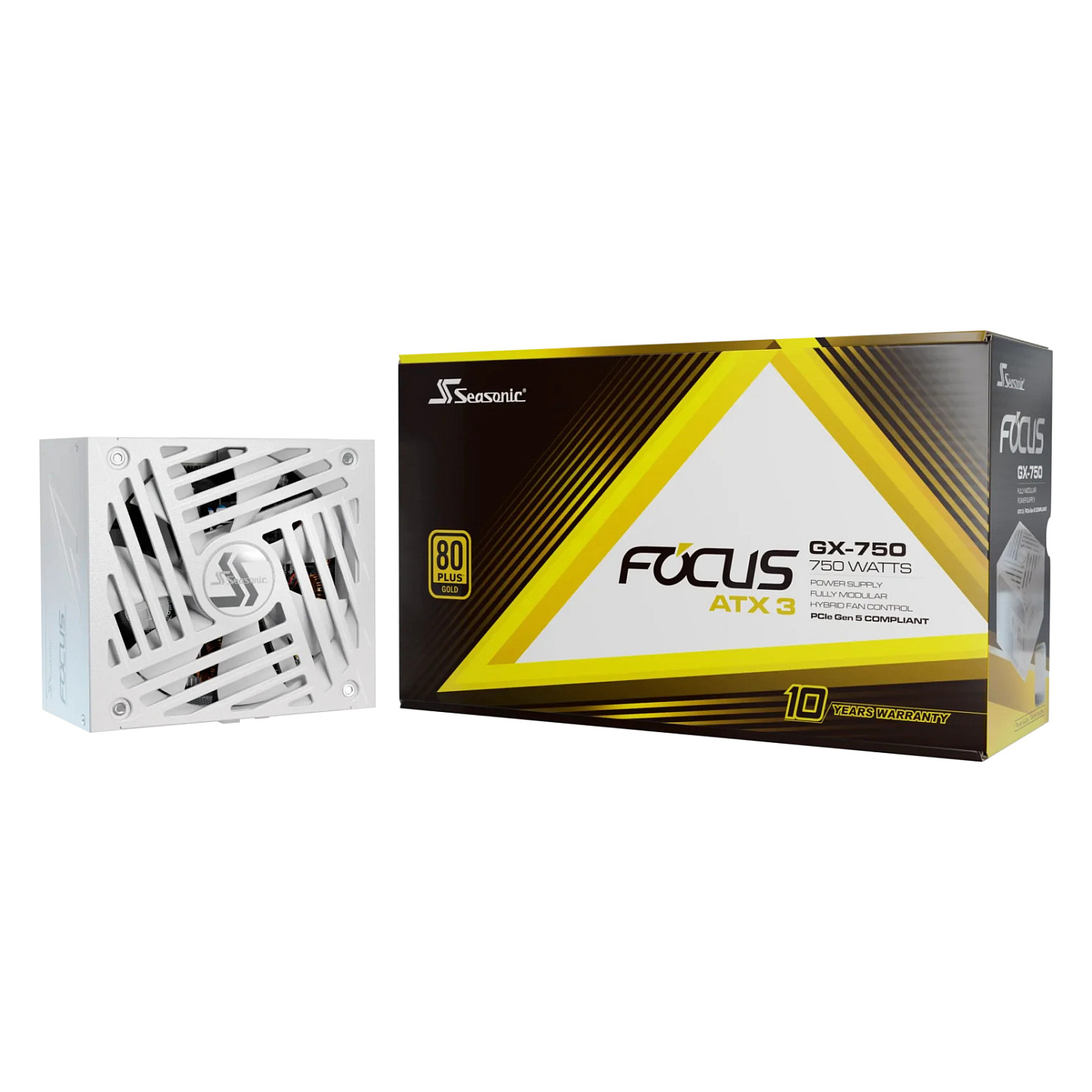 Furnizues Energjie 750W Seasonic FOCUS-GX-750-V4-E bardhë ATX 3.1 80+ Gold - 1