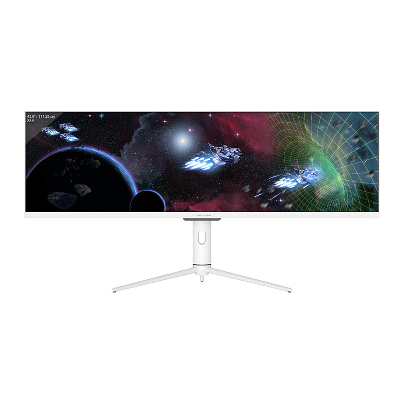 Monitor LC-Power LC-M44-DFHD-120 / 43.8" / Ultrawide Double Full HD IPS-ADS Curved/ 120Hz / 1ms / USB-C+HDMI+DP+USB - Bardhë