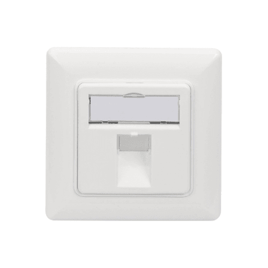 Aksesorë për Rrjet Digitus DN-93811 / Frontplate për Keystone / 1 Port / 80 x 80 mm - Bardhë