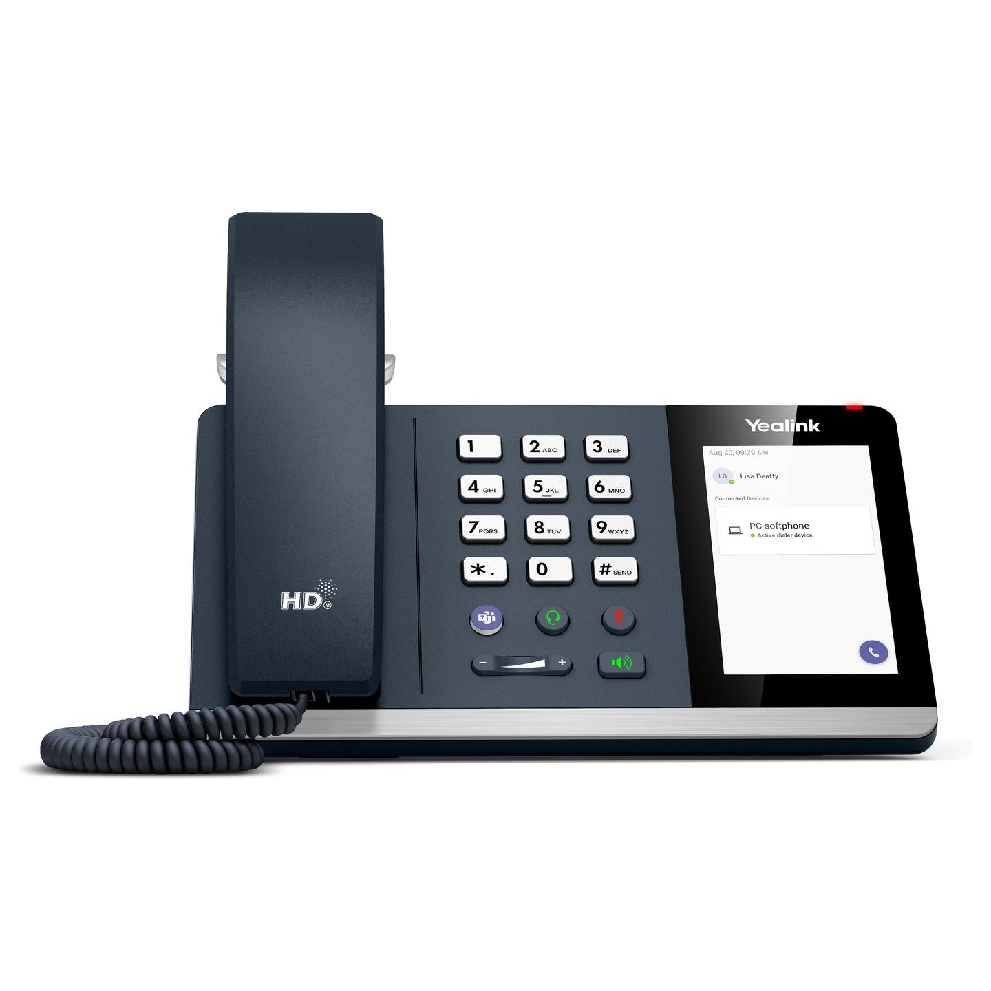 Telefon VoIP Yealink MP45, Microsoft Teams, 4" Touchscreen, 480x800, Audio HD, USB - Zezë