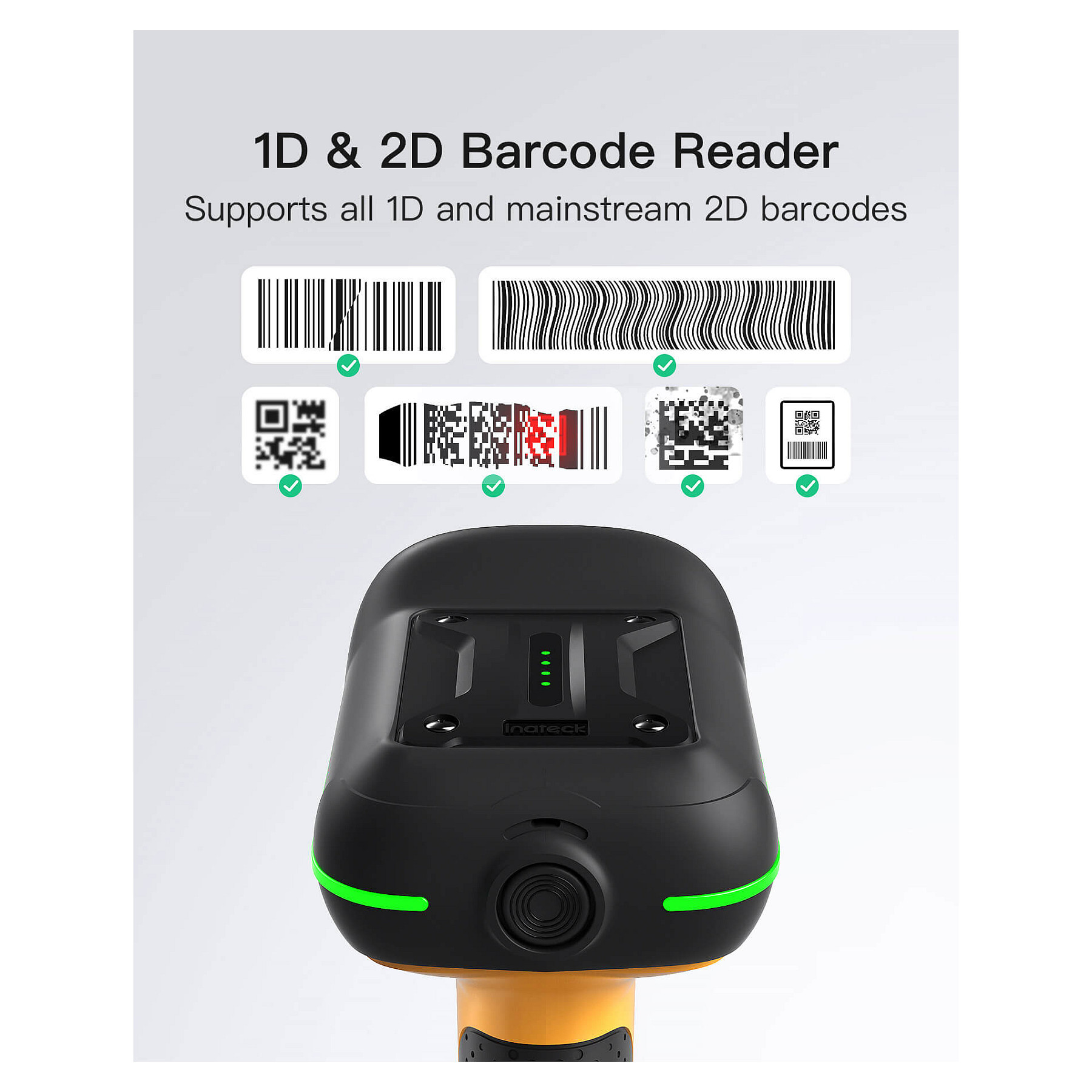 Skaner Inateck BCST-75 Barcode - Zezë/Verdhë - 4