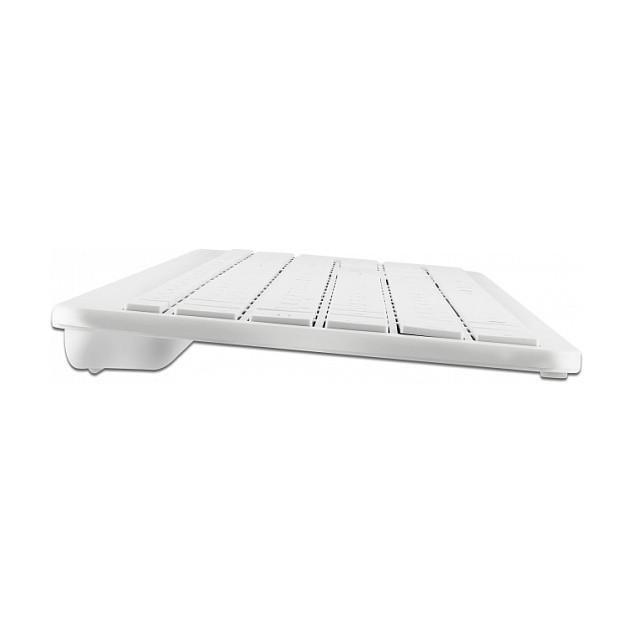 Tastierë pa kabllo DeLOCK 12014, USB, QWERTZ, Full-size, 2.4GHz, Multimediale, Flat - Bardhë - 2