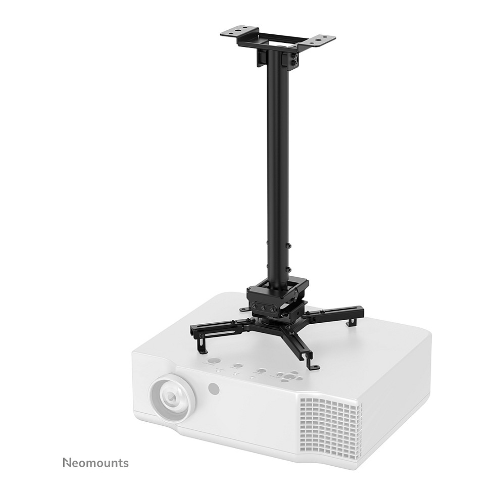 Mbajtëse / Tabelë për projektor  Neomounts CL25-540BL1 – Universal Ceiling Mount for Projectors, Height Adjustable 60.5–90.5 cm, 35 kg