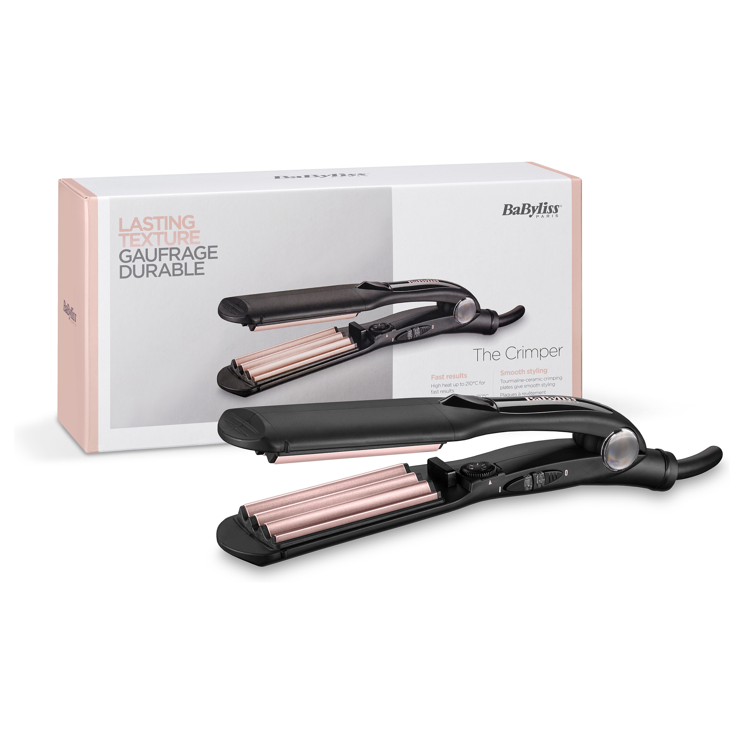 Stiluese për flokë BaByliss The Crimper 2165CE / Tourmaline-Ceramic / 35 mm / 10 Temperatura / 120–210°C – Zezë - 3