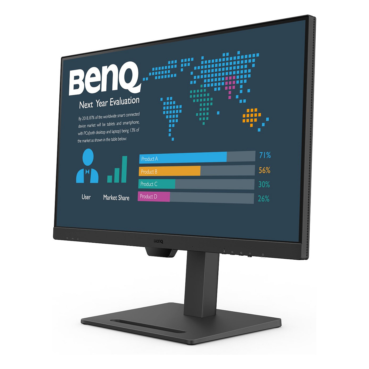 Monitor BenQ BL2790QT / 27" / QHD IPS LCD / 75Hz / 5ms / USB-C+HDMI+DP+USB - Zezë - 4