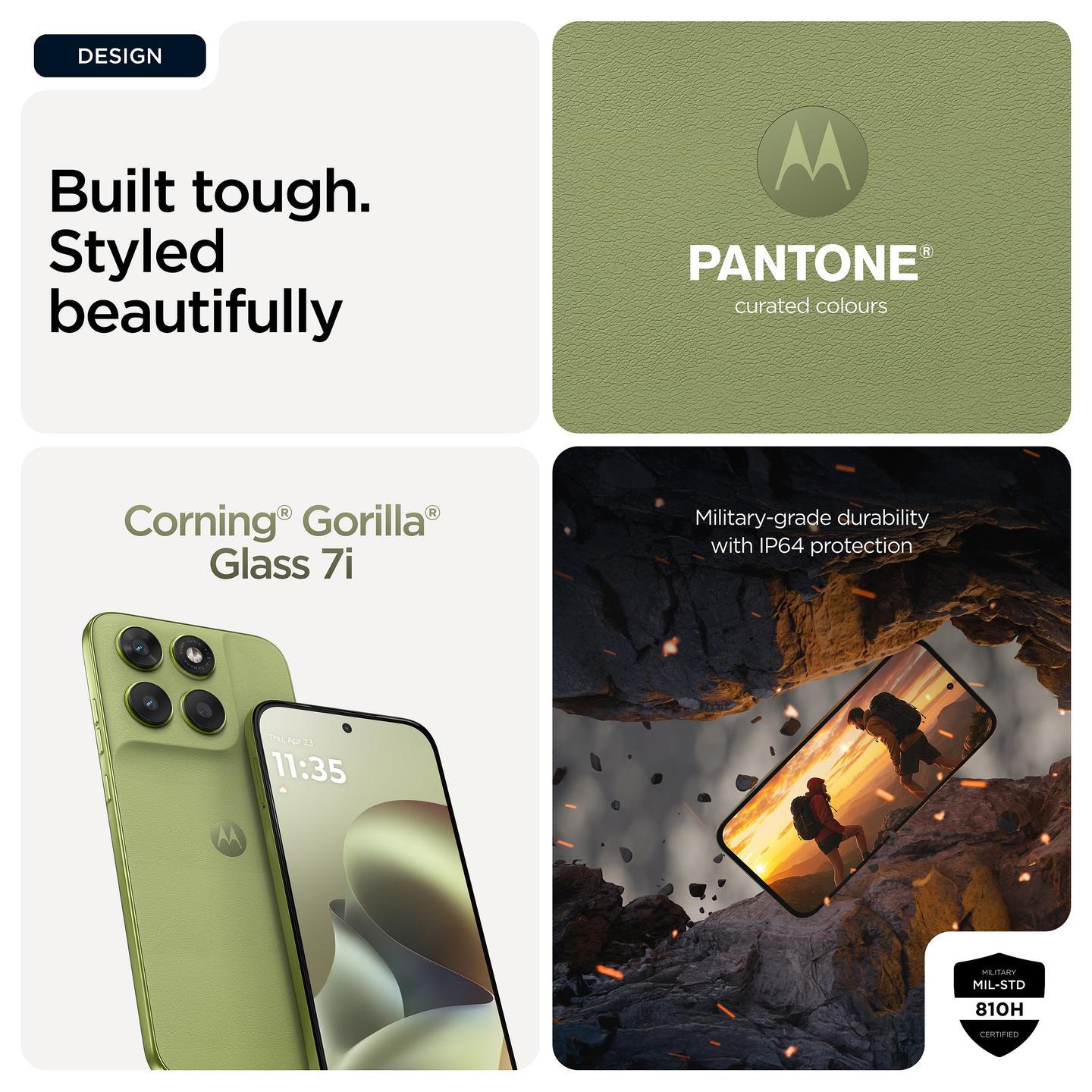 Telefon Motorola moto g67 / 4GB / 256GB / 5G / Hybrid Dual SIM - Gjelbër - 4
