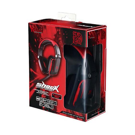 Kufje Gaming Tt eSPORTS Shock / 3.5mm / 40mm / Stereo / 32Ω / Mikrofon Boom / 3m - Zezë/Kuqe - 6