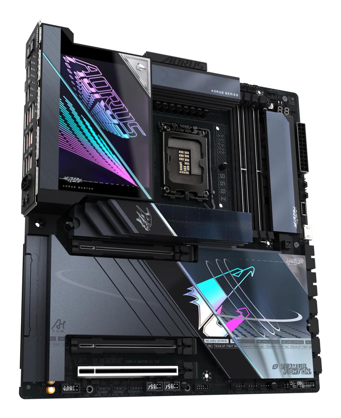 Motherboard GIGABYTE Z890 AORUS MASTER AI TOP, Intel LGA1851, DDR5, E-ATX, Wi-Fi 7, Bluetooth 5.4, 2 × 10GbE LAN, Thunderbolt 4 - 2