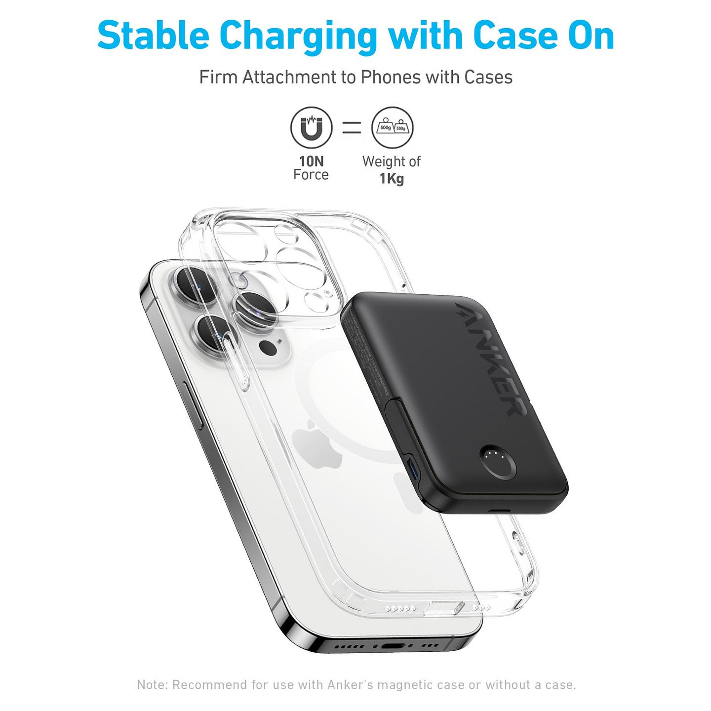 Power Bank Magnetik Anker 322 MagGo / 5000mAh / USB-C / 12W / Wireless 7.5W / Qi / USB Power Delivery – Zezë - 7