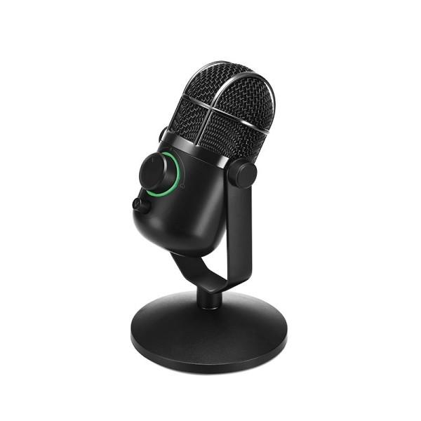 Mikrofon Thronmax Mdrill Dome Plus M3PLUS / USB-C / 96 kHz / 24-bit / 2 Kapsula Kondensatori / 2 Mënyra Regjistrimi / RGB - Zezë