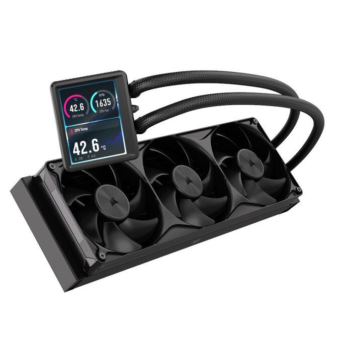 Ftohës për Procesor Corsair NAUTILUS II 360 RS LCD, 360 mm, AIO, Ekran LCD, 3 Ventilatorë 120 mm, 420–2100 RPM, PWM – Zezë - 2