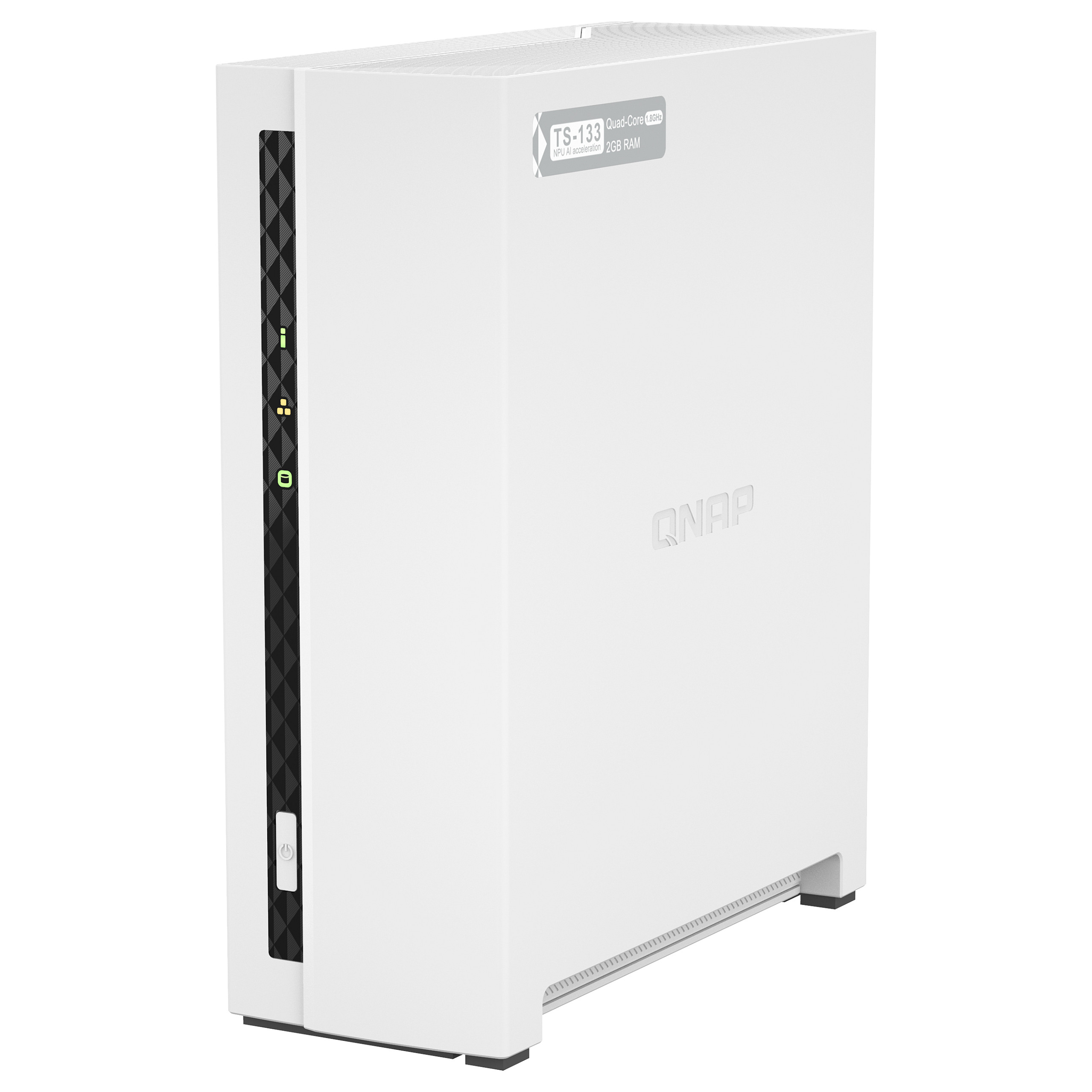 NAS QNAP TS‑133 1‑Bay Desktop / ARM Quad‑Core 1.8GHz / 2GB DDR4 / 1xGbE / USB3.2/USB2.0 - 6