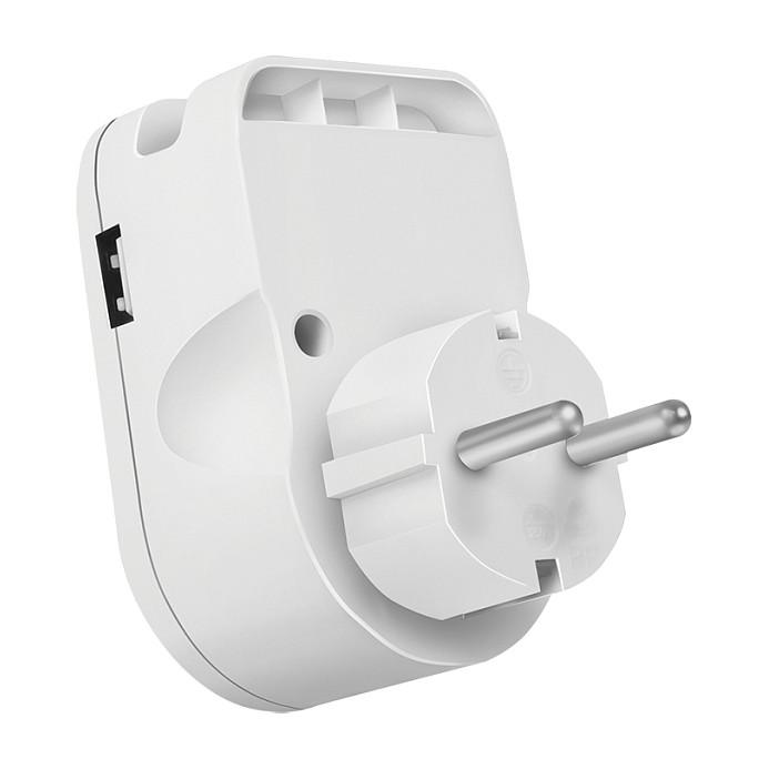 Adapter USB LogiLink PA0259 / 1x USB-A / 1x USB-C / 17W / Prizë CEE 7/3 / Mbajtëse Smartphone – Bardhë - 4